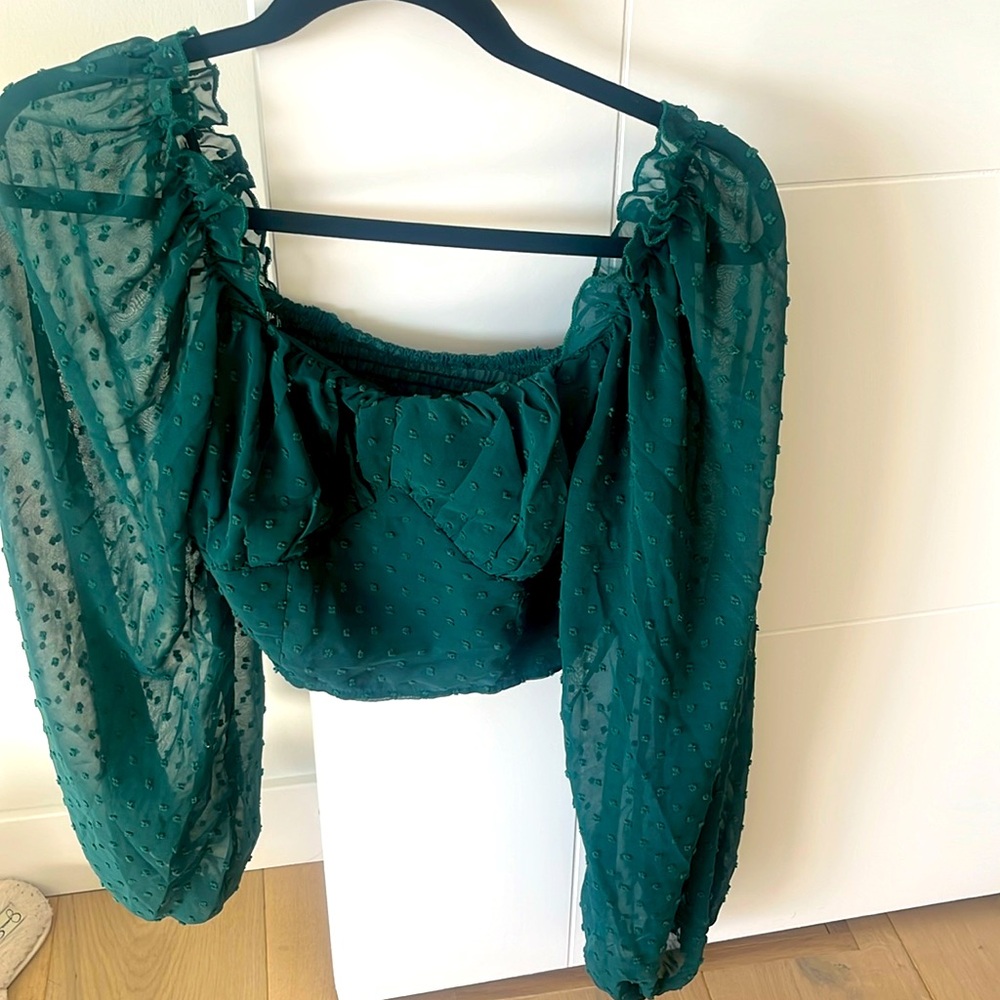 Cute green crop top